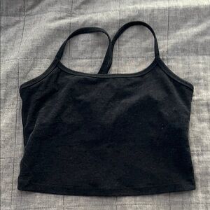 Beyond Yoga Charcoal Cropped Tank